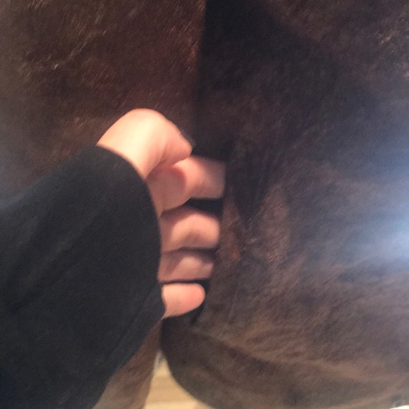 “DI CAPRA” Vintage Distressed Brown Suede Bomber Jacket . - Picture 6 of 16